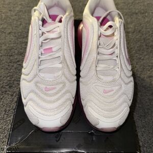 Womens Nike Air Max White and Pink Shoes